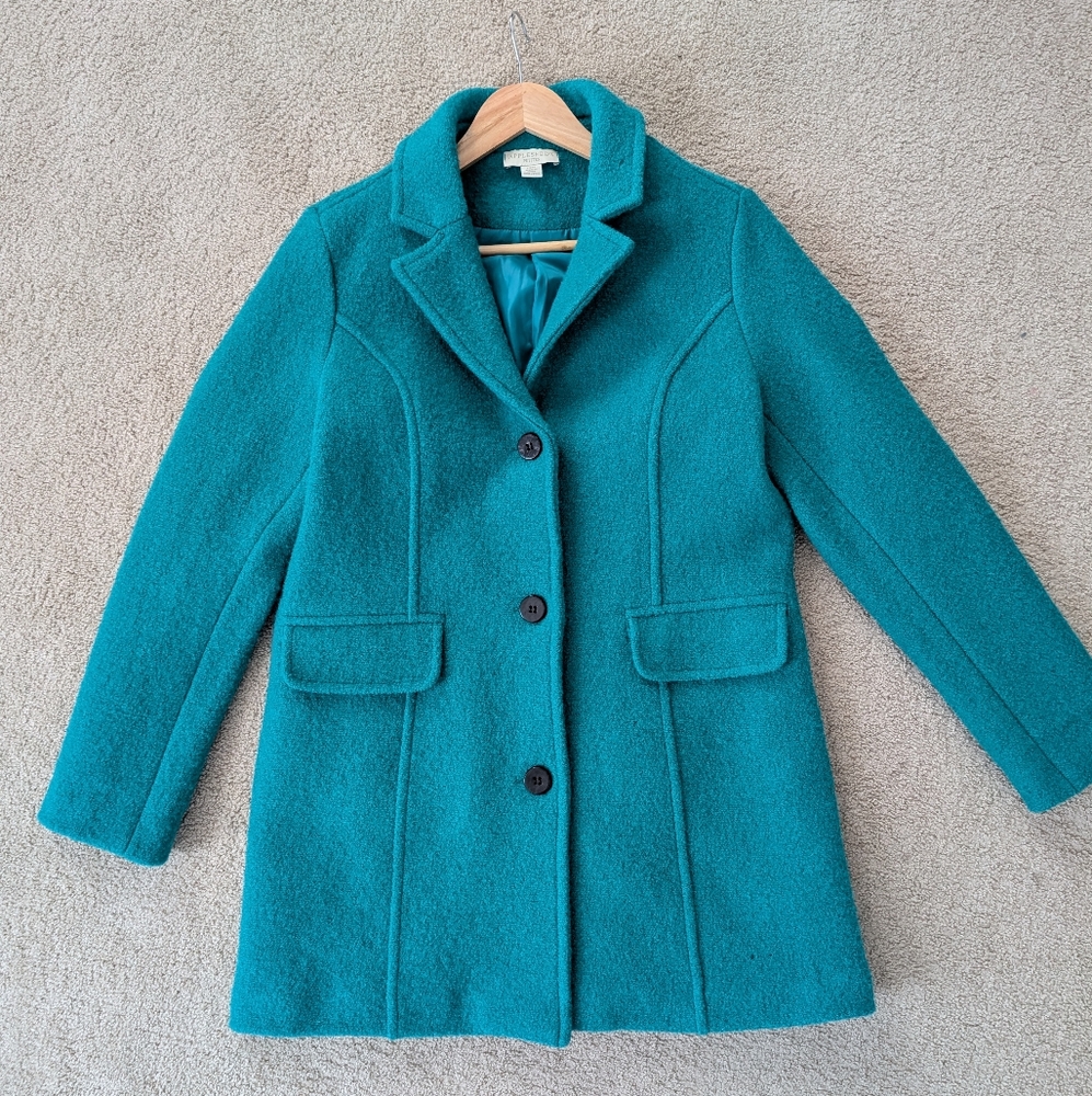 Appleseeds Teal Wool Peacoat